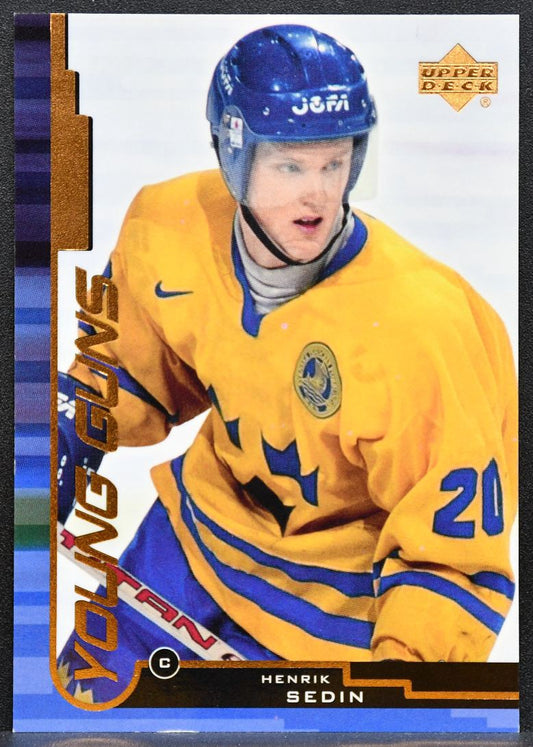 1999-100 Upper Deck Young Guns Henrik Sedin 166 Sweden RC 5145