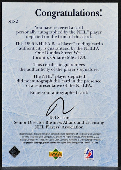 1996-97 UD Be A Player Auto Alexei Kovalev 103 New York Rangers Auto