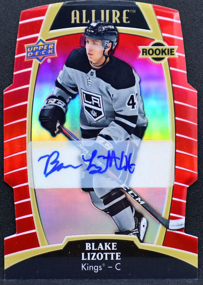 2019-20 UD Allure Red Rainbow RC Blake Lizotte 87 Kings RC Auto 011/349 7297
