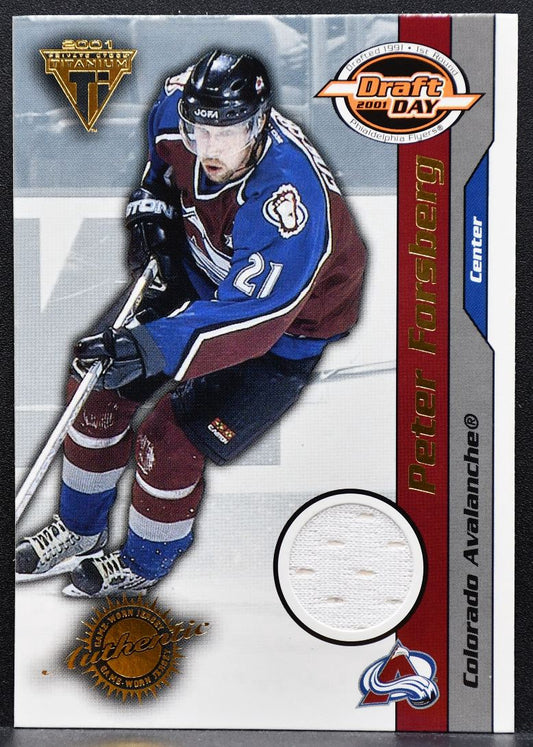 2000-01 Pacific Private Stock Titanium Draft Day Forsberg Jersey 9921