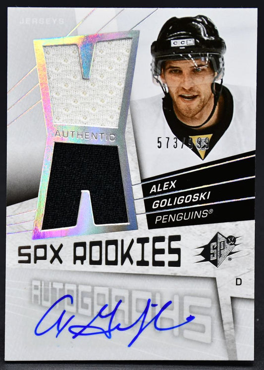 Maillot Alex Goligoski, recrue SPx SPx 2008-09, 181 RC Auto 573/999