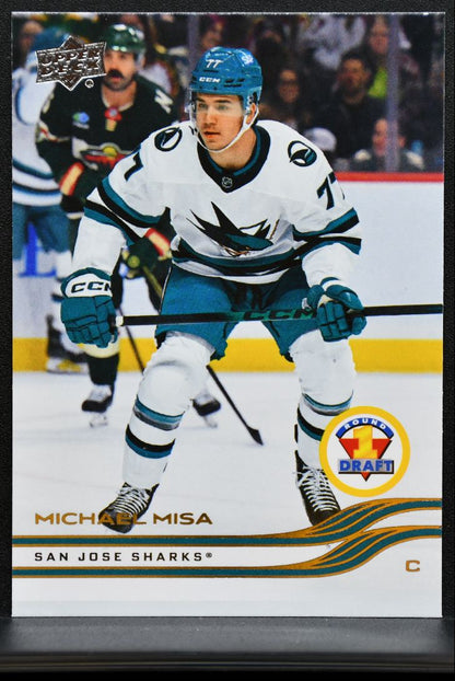 2025-26 Upper Deck Extended Series Round 1 Draft Michael Misa 750 Sharks RC 1860