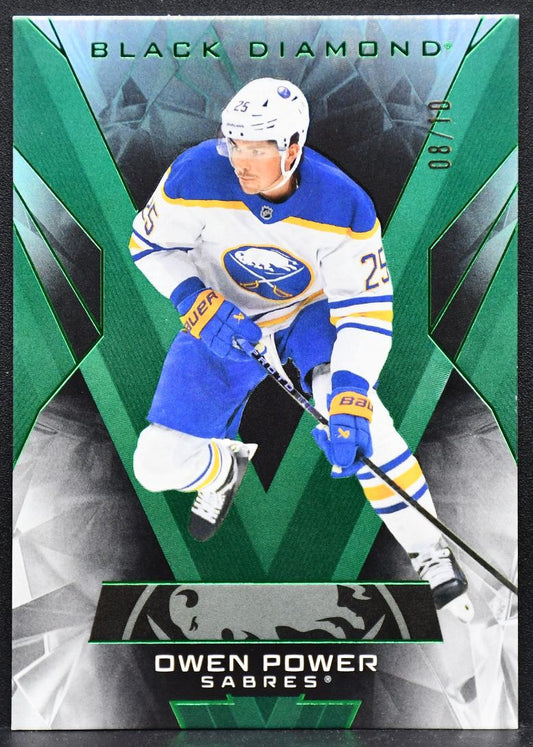 2025-26 Upper Deck Black Diamond Green Owen Power BDB-OP Buffalo Sabres 08/10 2401