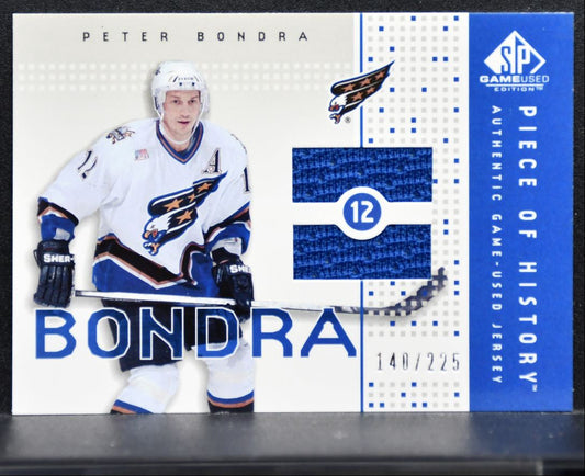 2003-04 SP Game Used Piece of History Peter Bondra Capitals 140/225 Jersey 4732