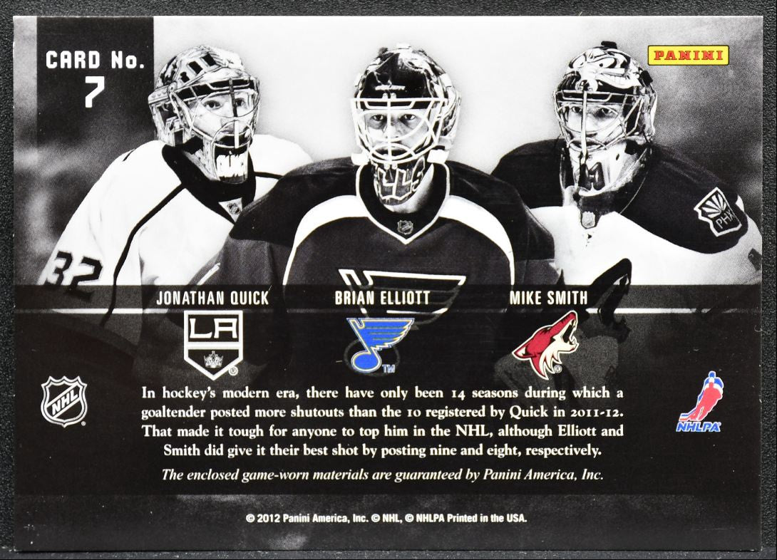 2011-12 Panini Prime Trios Jerseys Elliott/Quick/Smith /150 Jersey 4153