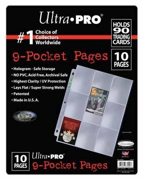 Ultra Pro Page 9 Pockets 10 Pack Refill