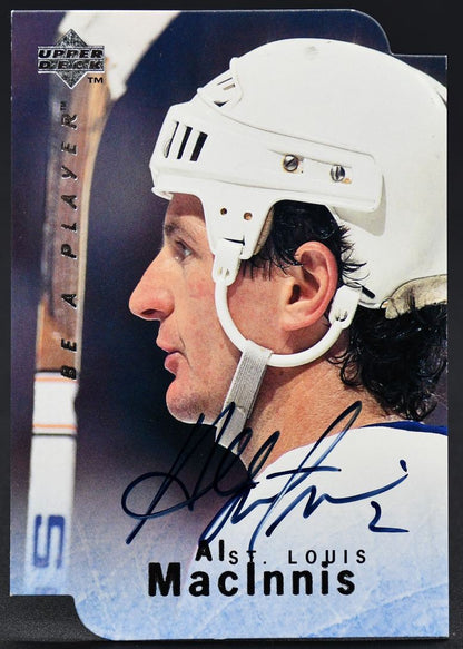 1995-96 UD Be a Player Al MacInnis S134 Auto