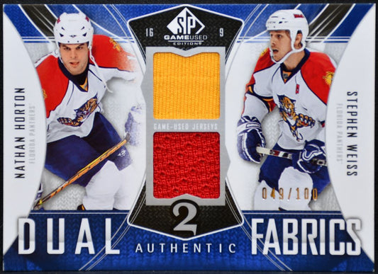 2009-10 SP Game Used Authentic Dual Fabrics Weiss/Horton /100 Jersey 9119