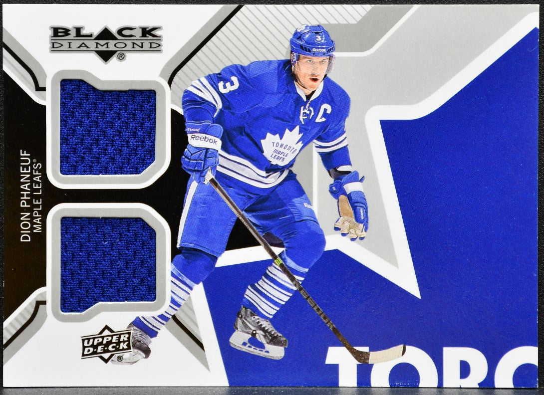2013-14 UD Black Diamond Double Jerseys Dion Phaneuf TOR-DP Jersey 5433
