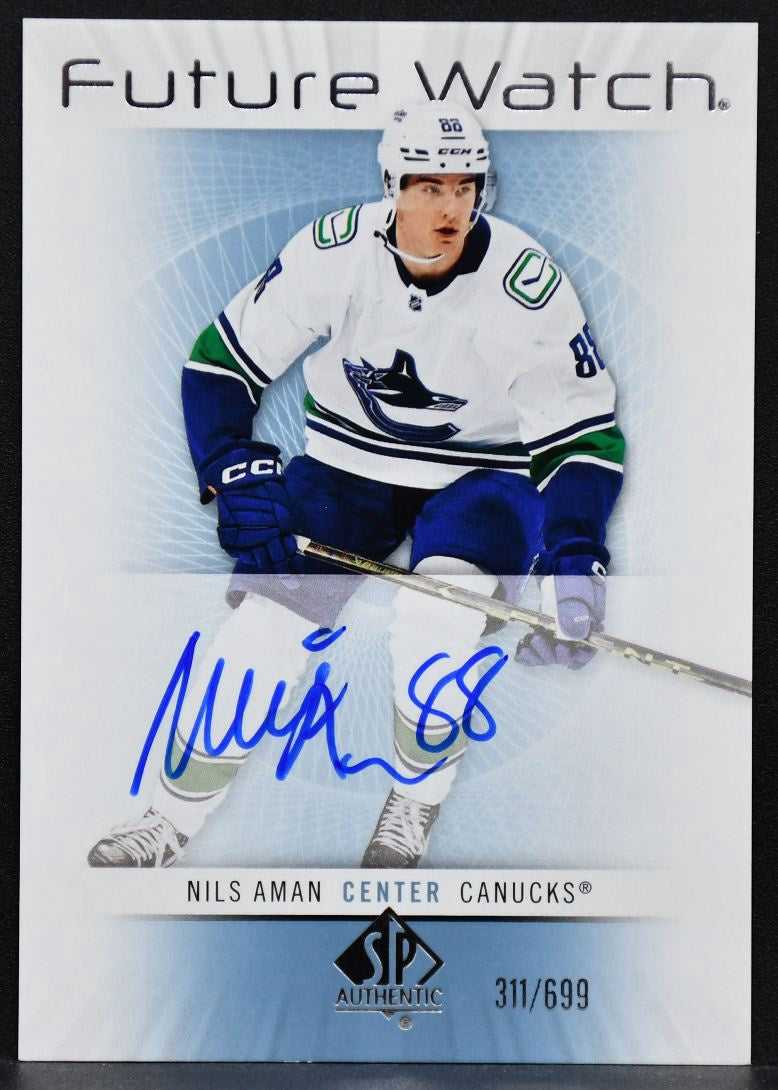 2022-23 SP Authentic Retro Future Watch Autographs Nils Aman RFWA-AM Auto /699