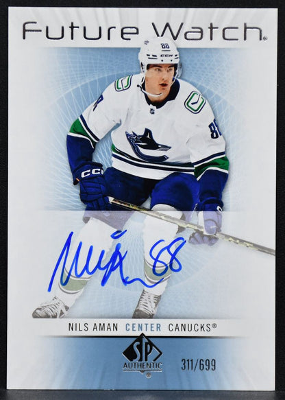 2022-23 SP Authentic Retro Future Watch Autographs Nils Aman RFWA-AM Auto /699
