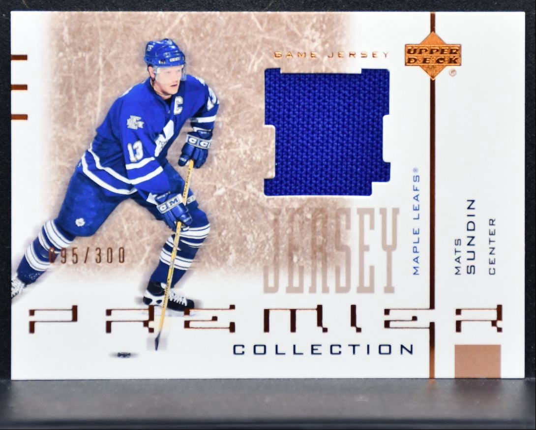2001-02 UD Premier Collection Jerseys Bronze Sundin 95/300 Jersey 3544