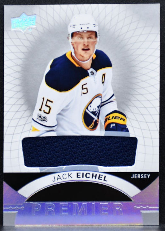 2017-18 Upper Deck Premier Base Relics Jack Eichel 9 Buffalo Sabres Jersey 4408