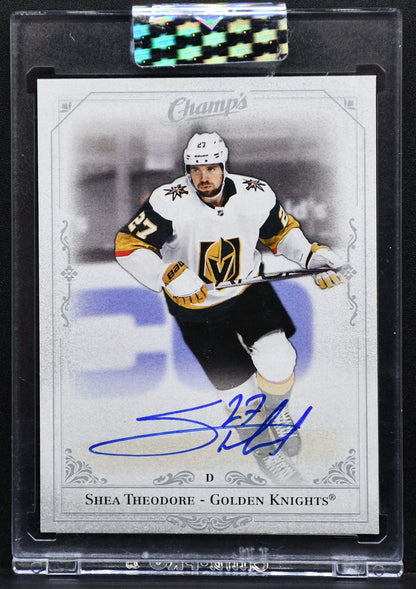 2020-21 UD Clear Cut Champ's Shea Theodore C-TH Vegas Golden Knights Auto