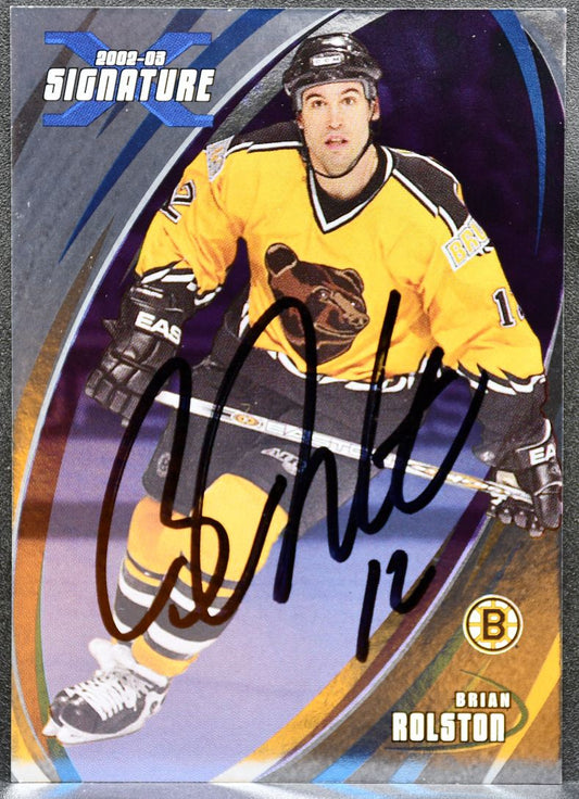 2002-03 In The Game Signature Series Auto Brian Rolston 078 Bruins Auto 1691