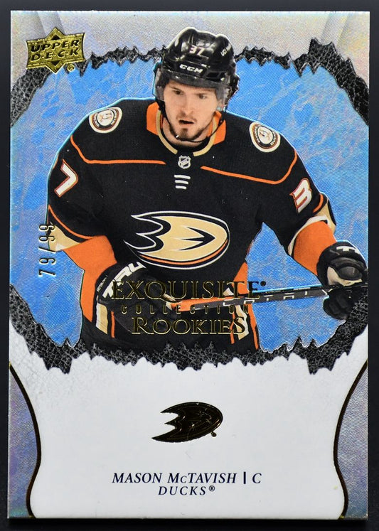 2021-22 UD Exquisite Collection Mason McTavish R-44 Anaheim Ducks RC 79/99