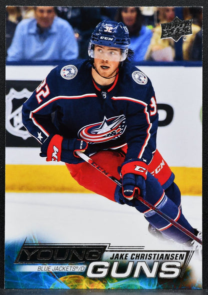 2022-23 UD Series 1 Young Guns Jake Christiansen 221 Blue Jackets RC 3758