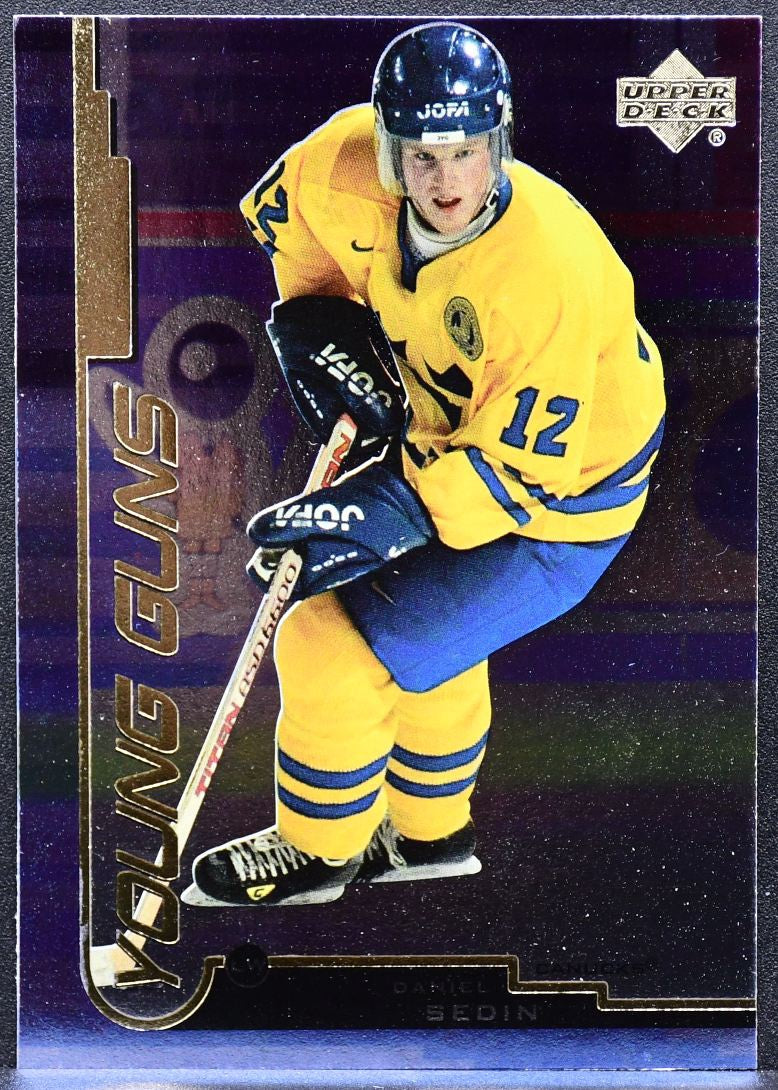 1999-100 Upper Deck Young Guns Daniel Sedin 165 Vancouver Canucks RC 9002