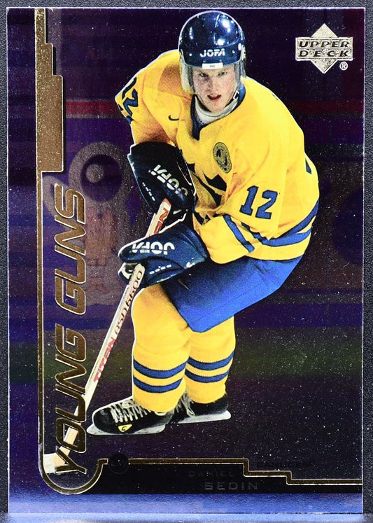 1999-100 Upper Deck Young Guns Daniel Sedin 165 Vancouver Canucks RC 9002