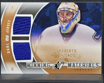2011-12 SPx Winning Materials Dual Jersey Luongo Canucks Jersey 5273