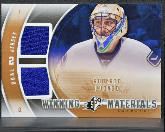 2011-12 SPx Winning Materials Dual Jersey Luongo Canucks Jersey 5273