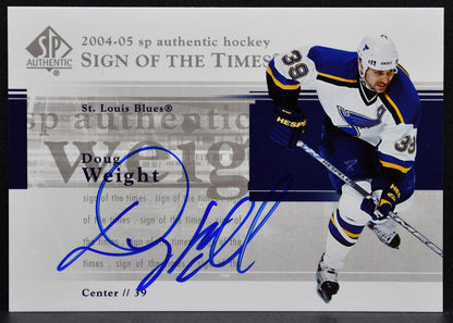 2004-05 SP Authentic Sign of the Times Doug Weight St. Louis Blues Auto 9725