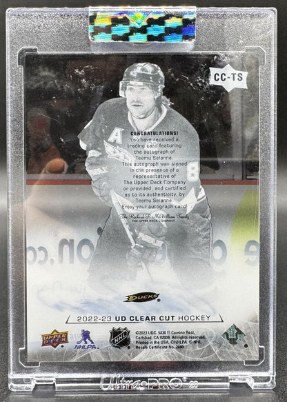 2023-24 UD Clear Cut 2022 Update -Legends Teemu Selanne Anaheim Ducks /10