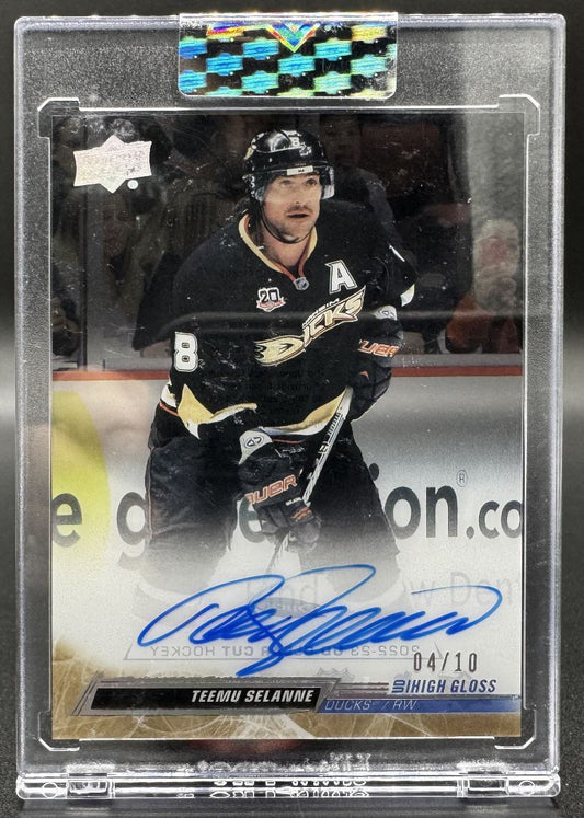 2023-24 UD Clear Cut Mise à jour 2022 - Légendes Teemu Selanne Anaheim Ducks /10