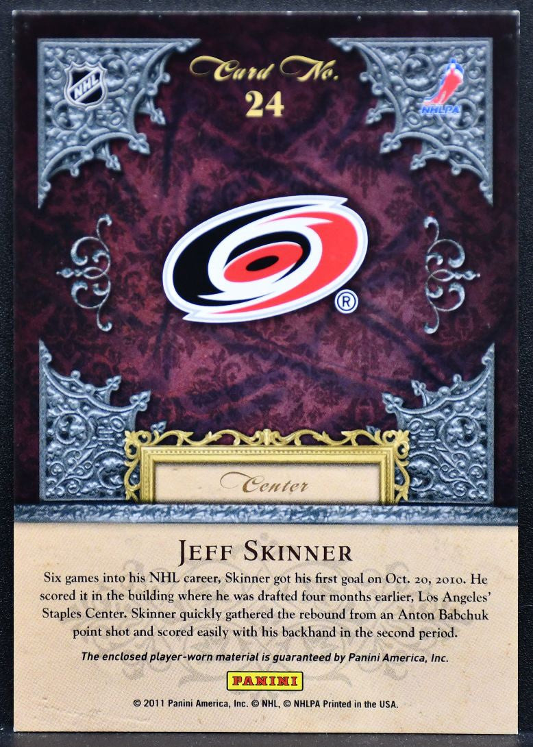 2011-12 Panini Crown Royale Lords of the NHL Skinner Carolina Hurricanes Jersey 3774