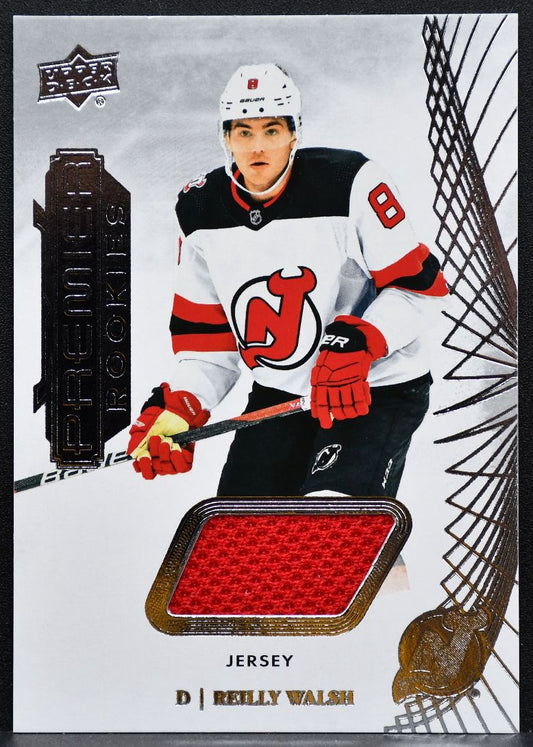 2022-23 Upper Deck Premier Rookies Reilly Walsh 130 Devils RC Jersey 2591