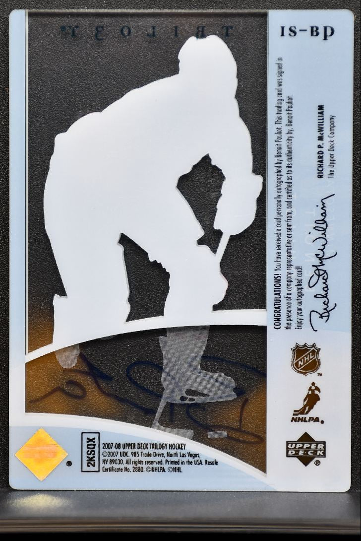 2007-08 UD Trilogy Ice Scripts Benoit Pouliot Auto 0759