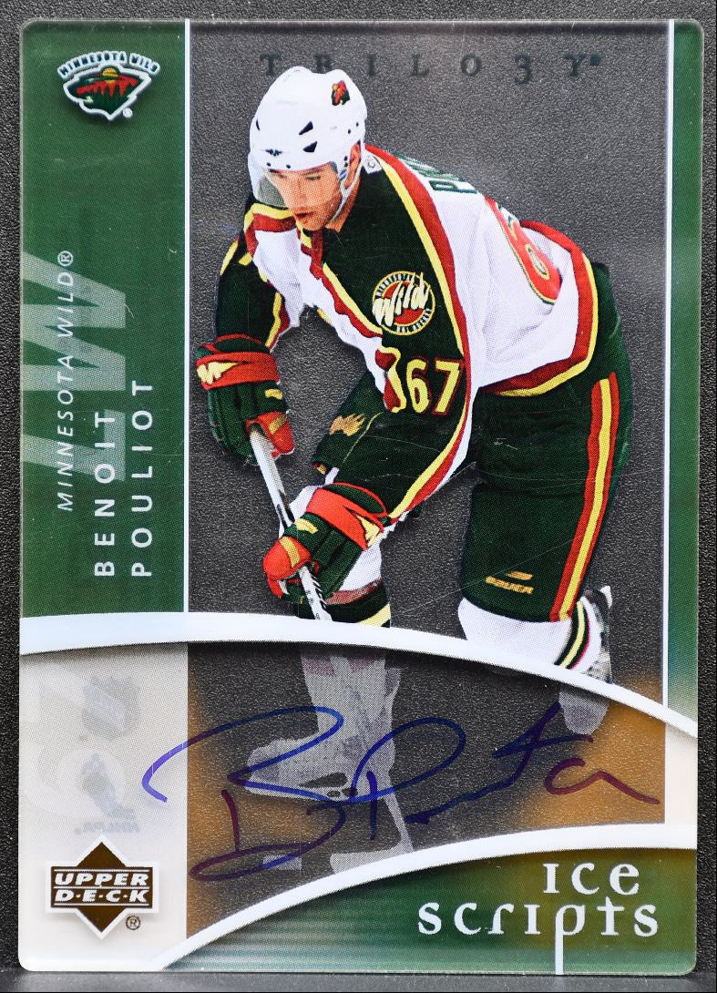 2007-08 UD Trilogy Ice Scripts Benoit Pouliot Auto 0759