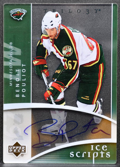 2007-08 UD Trilogy Ice Scripts Benoit Pouliot Auto 0759