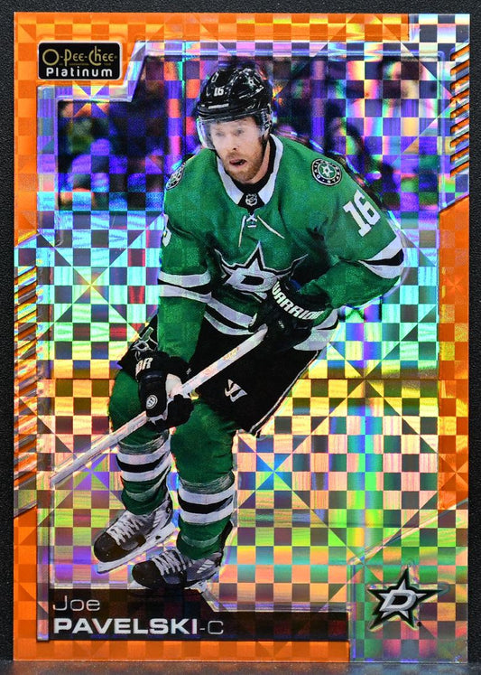 2020-21 O-Pee-Chee Platinum Orange Checkers Joe Pavelski Dallas Stars 24/25 8266