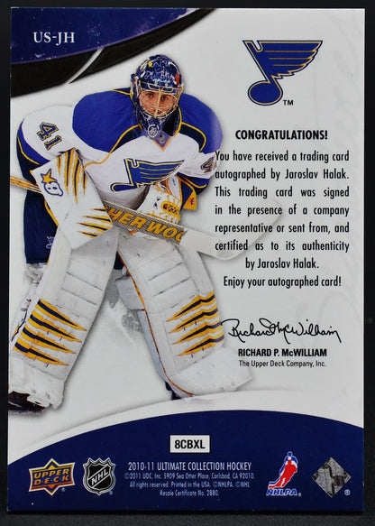 2010-11 UD Ultimate Collection Ultimate Signature Jaroslav Halak US-JH Auto
