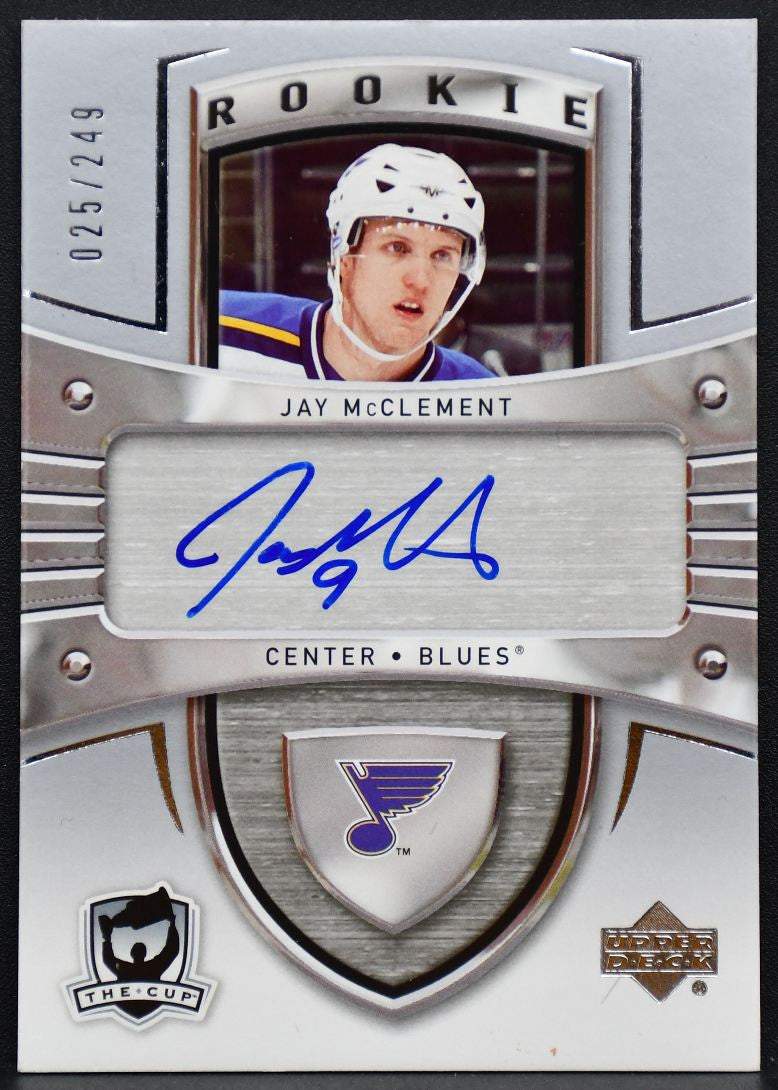 2005-06 UD The Cup Rookie Auto Jay McClement 182 Blues RC Auto 025/249 8560