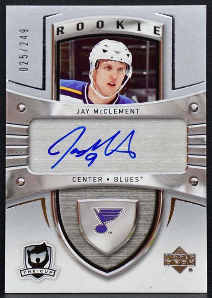 2005-06 UD The Cup Rookie Auto Jay McClement 182 Blues RC Auto 025/249 8560