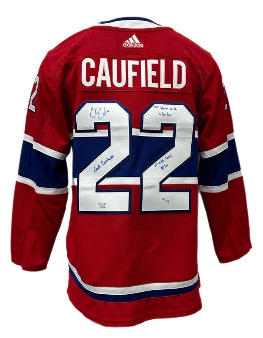 Cole Caufield Autographed & Inscribed Adidas Authentic Jersey - Limited Edition of 22 - Goal Edition