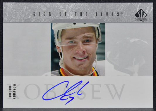 2004-05 SP Authentic Sign of the Times Chuck Kobasew SOT-CK Auto 4785