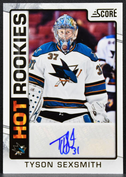 2012-13 Score Rookie Hot Sexsmith 503 San Jose Sharks RC Auto 0881