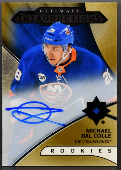 2018-19 UD Ultimate Collection Introductions - Dal Colle New York Islanders Auto
