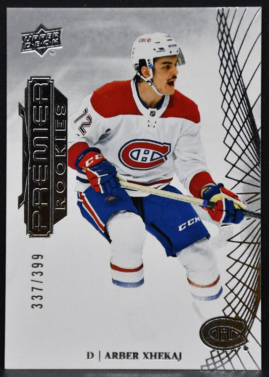 2022-23 UD Premier Rookies Arber Xhekaj 143 Montreal Canadiens RC 337/399 2127