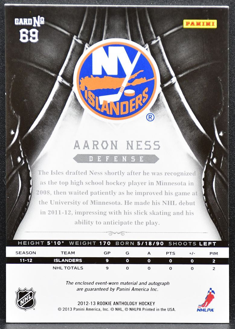 2012-13 Panini Anthology Crown Royale Ness Islanders RC Auto 39/99 Patch 6481