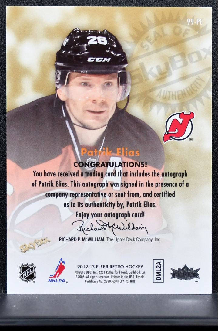 2012-13 Fleer Retro Autographics 1999 Patrik Elias New Jersey Devils Auto 0222