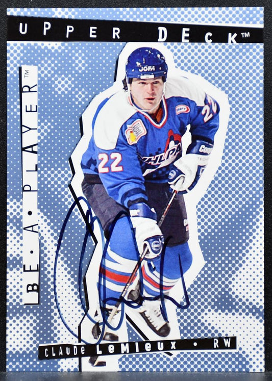 1995-96 Upper Deck Be A Player Auto Claude Lemieux 27 Auto 6280