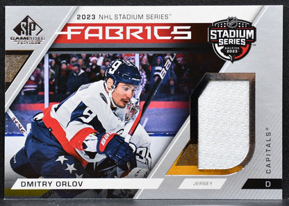 2023-24 SP Game Used 2023 NHL Stadium Series Fabrics Orlov Capitals Jersey 4577