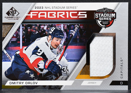 2023-24 SP Game Used 2023 NHL Stadium Series Fabrics Orlov Capitals Jersey 4577