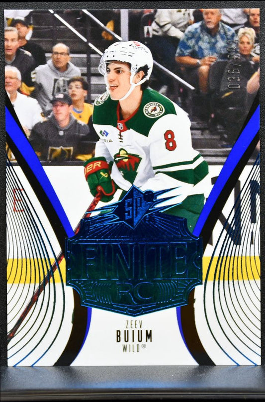 2025-26 SPx Finite Rookie Zeev Buium 37 Minnesota Wild RC 036/999 0045
