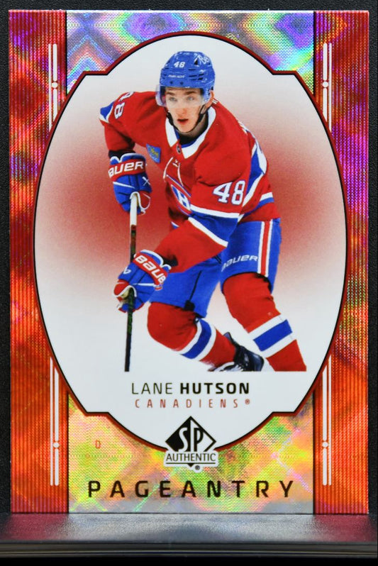 2025-26 SP Authentic Pageantry Red Lane Hutson P-34 Montreal Canadiens 8198