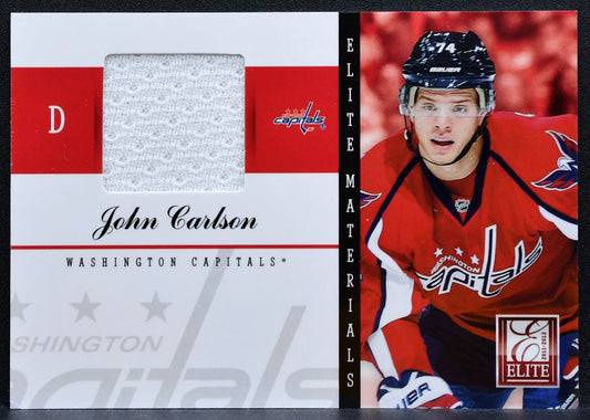 2011-12 Panini Elite Materials John Carlson 27 Washington Capitals Jersey 0710